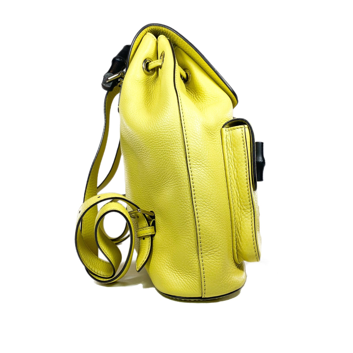 Gucci Yellow Bamboo Tassel Backpack