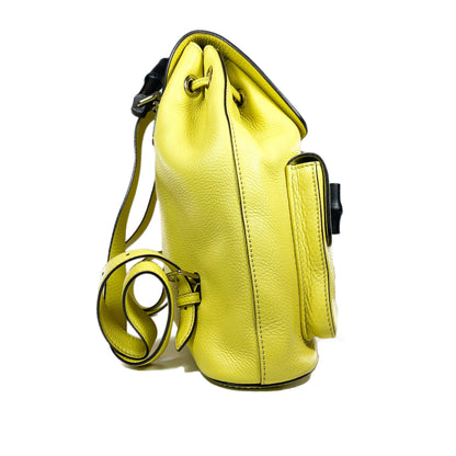 Gucci Yellow Bamboo Tassel Backpack