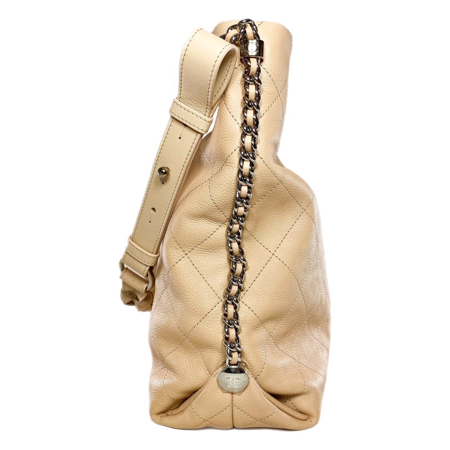 Chanel Beige Braided With Style Large Hobo Bag