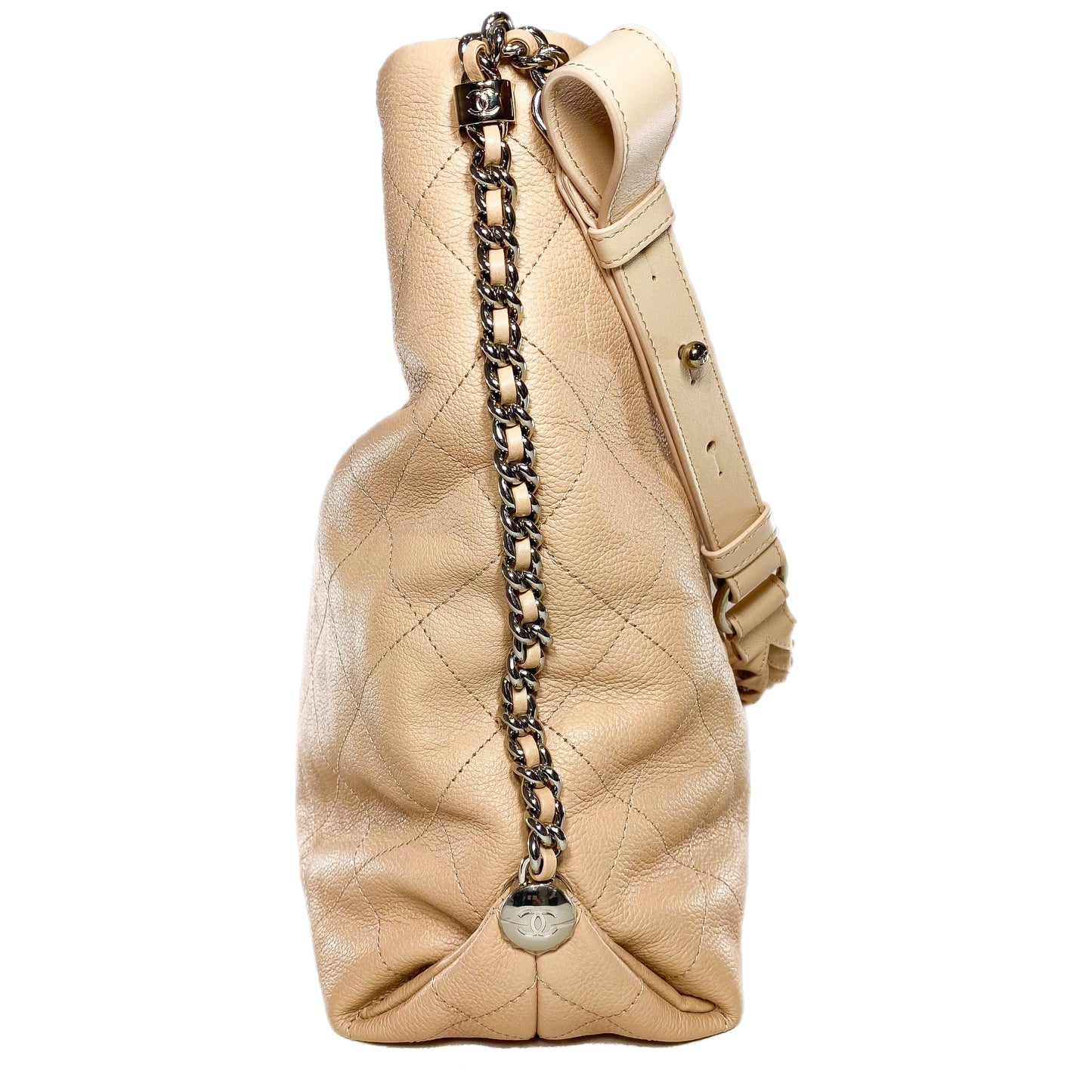Chanel Beige Braided With Style Large Hobo Bag