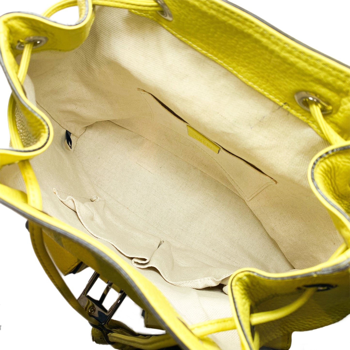 Gucci Yellow Bamboo Tassel Backpack