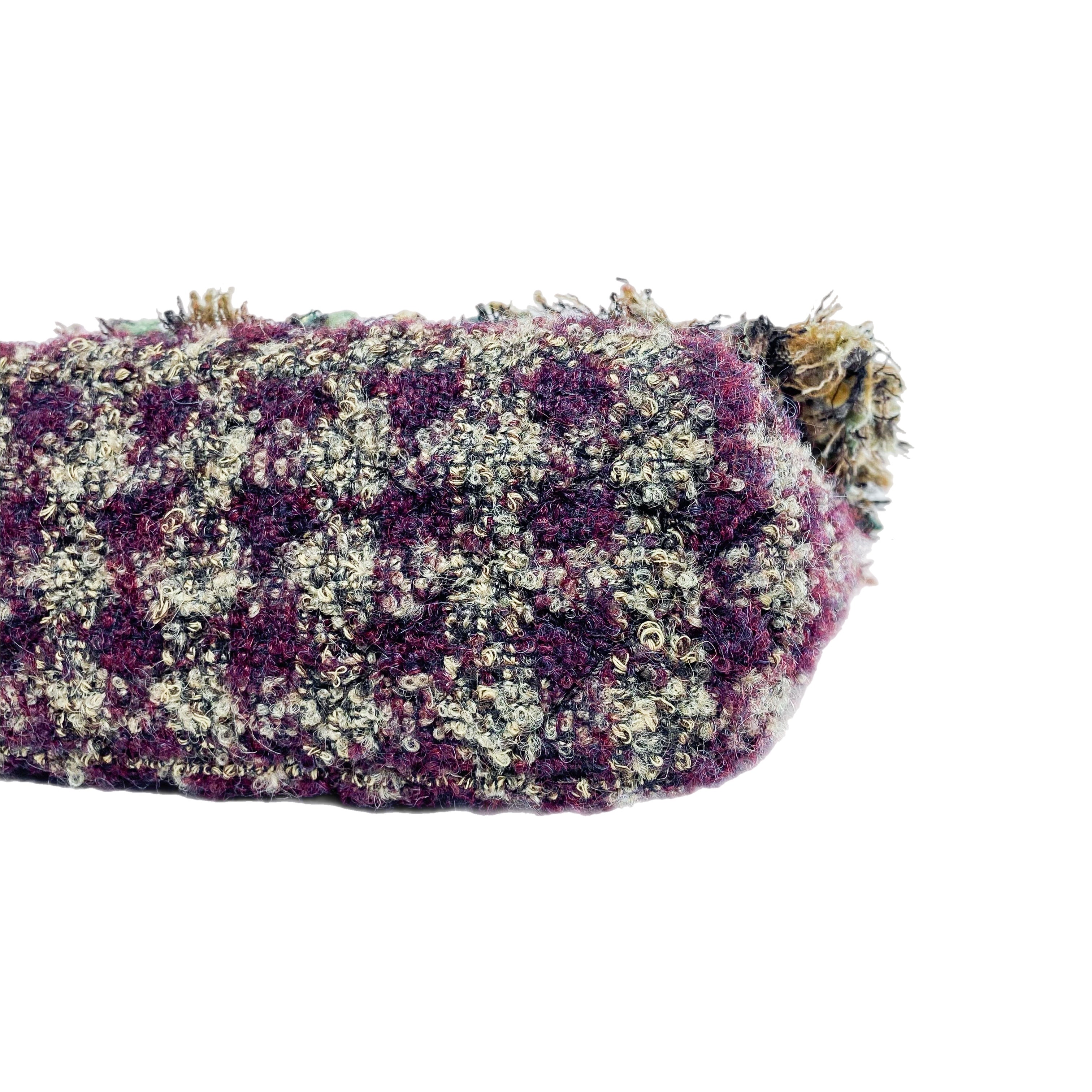 Chanel Multicolor Quilted Tweed Single Flap Bag