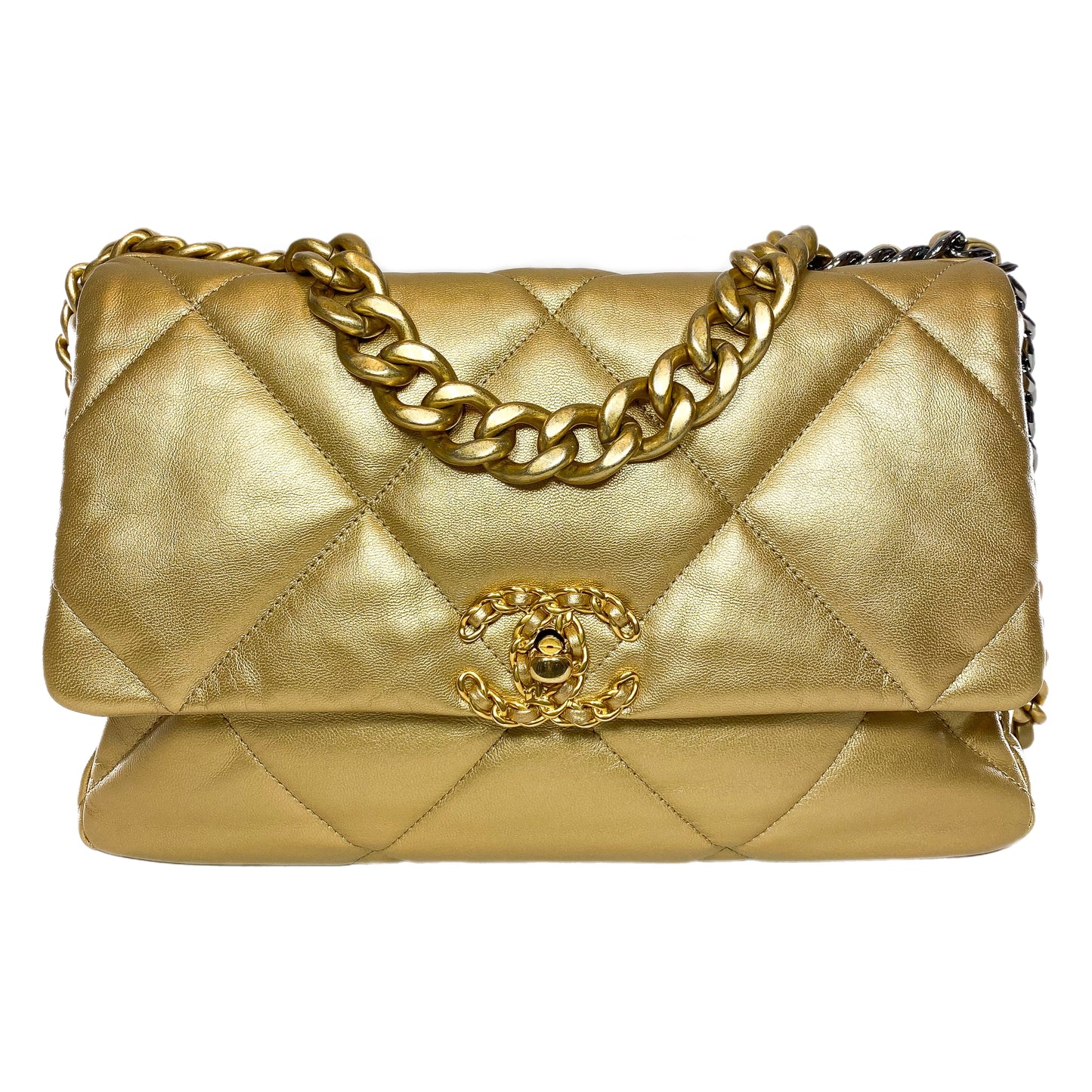 Chanel 19 Gold Large Flap Bag