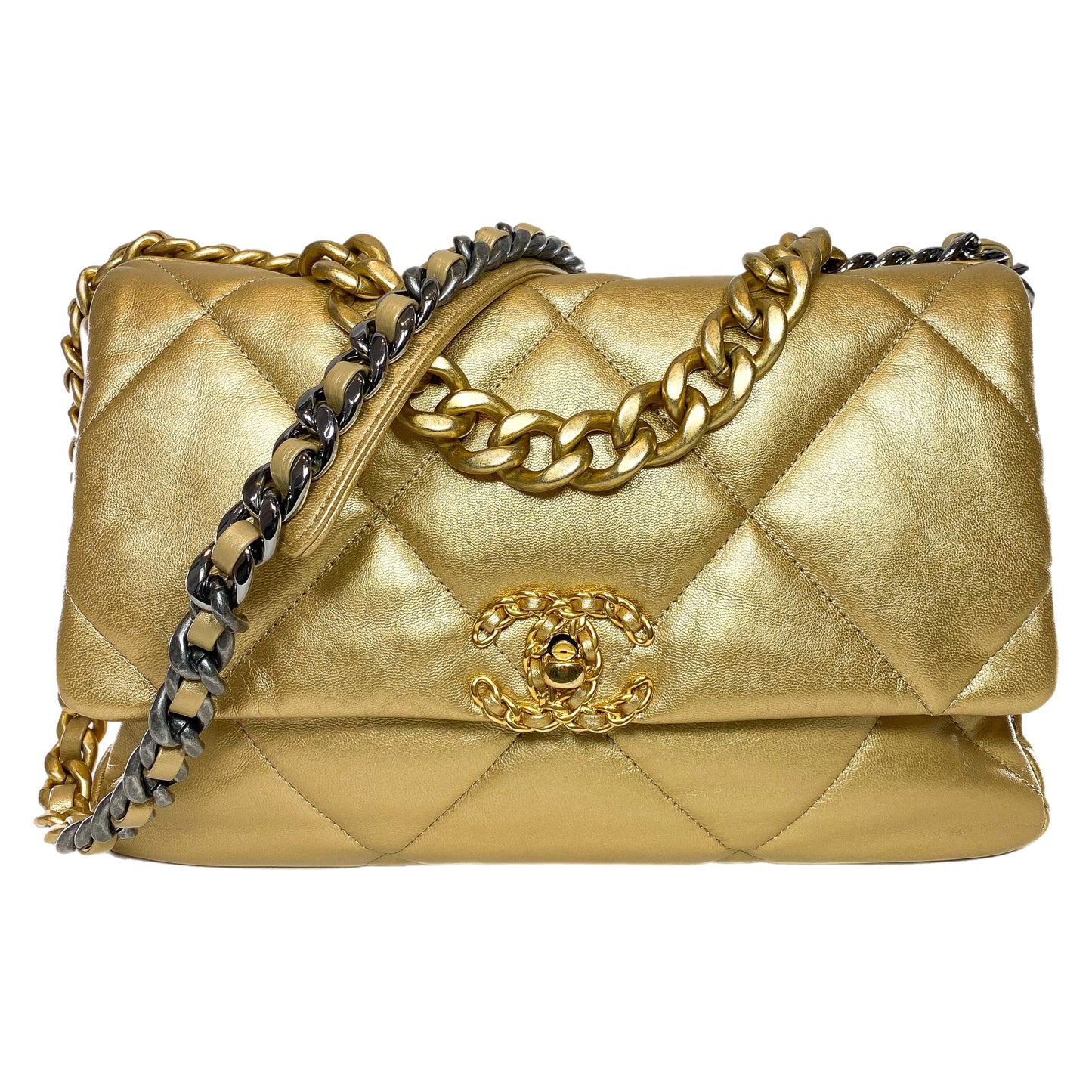 Chanel 19 Gold Large Flap Bag