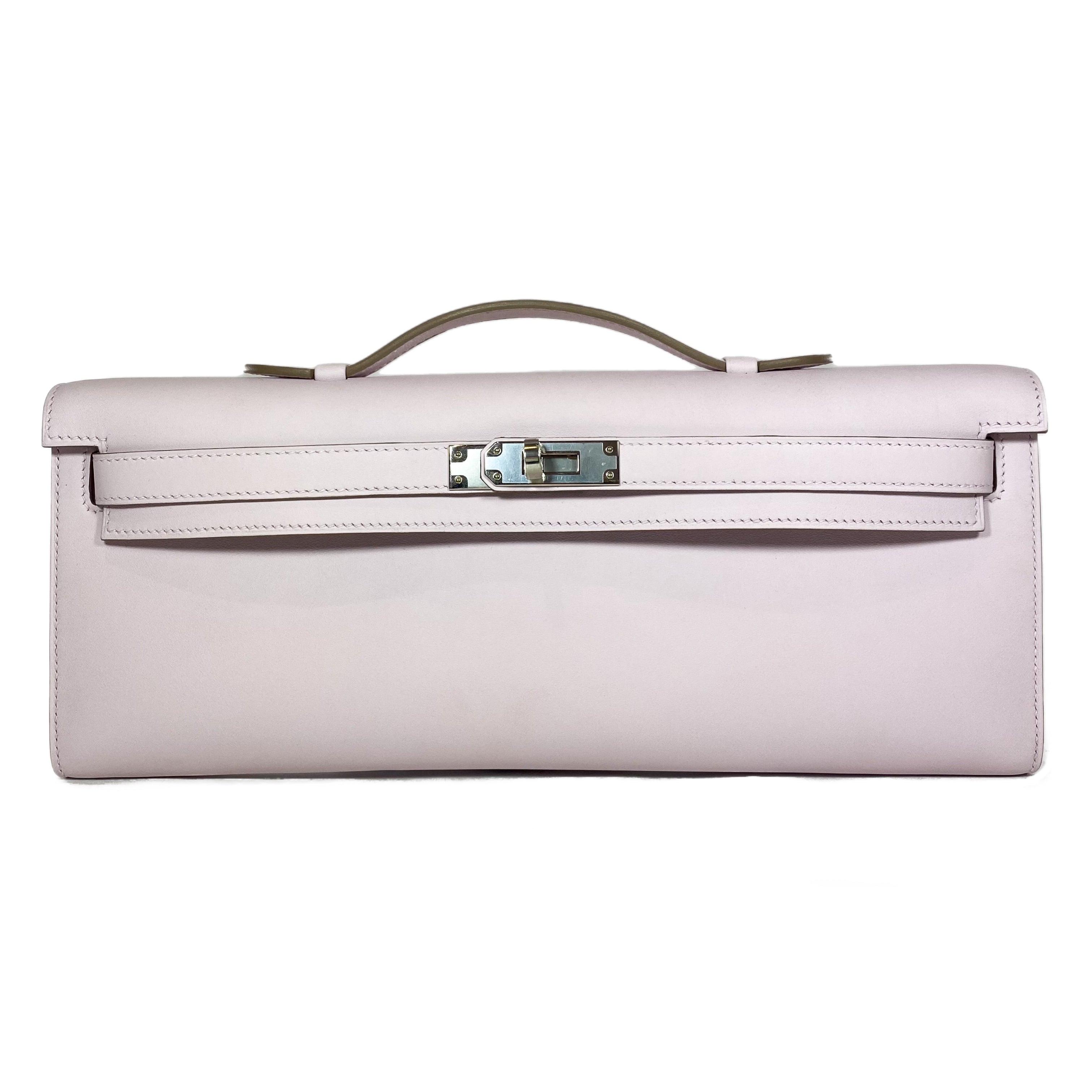 Hermes Kelly Cut Mauve Pale Swift Palladium Hardware