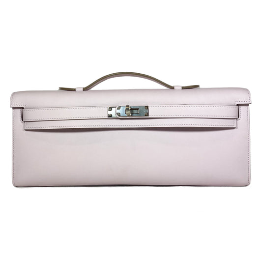 Hermes Kelly Cut Mauve Pale Swift Palladium Hardware