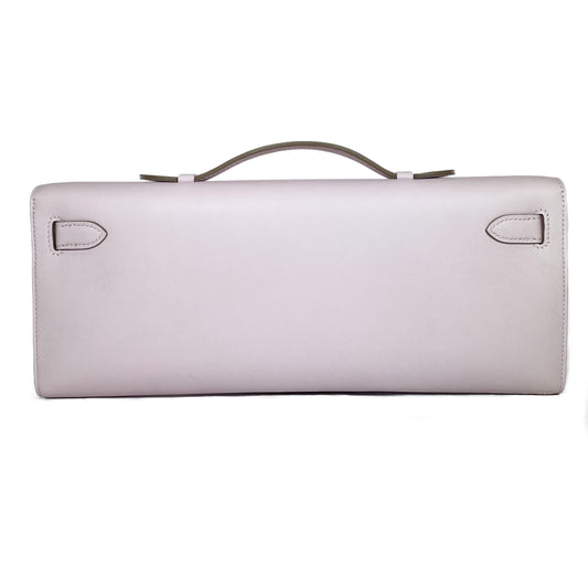 Hermes Kelly Cut Mauve Pale Swift Palladium Hardware