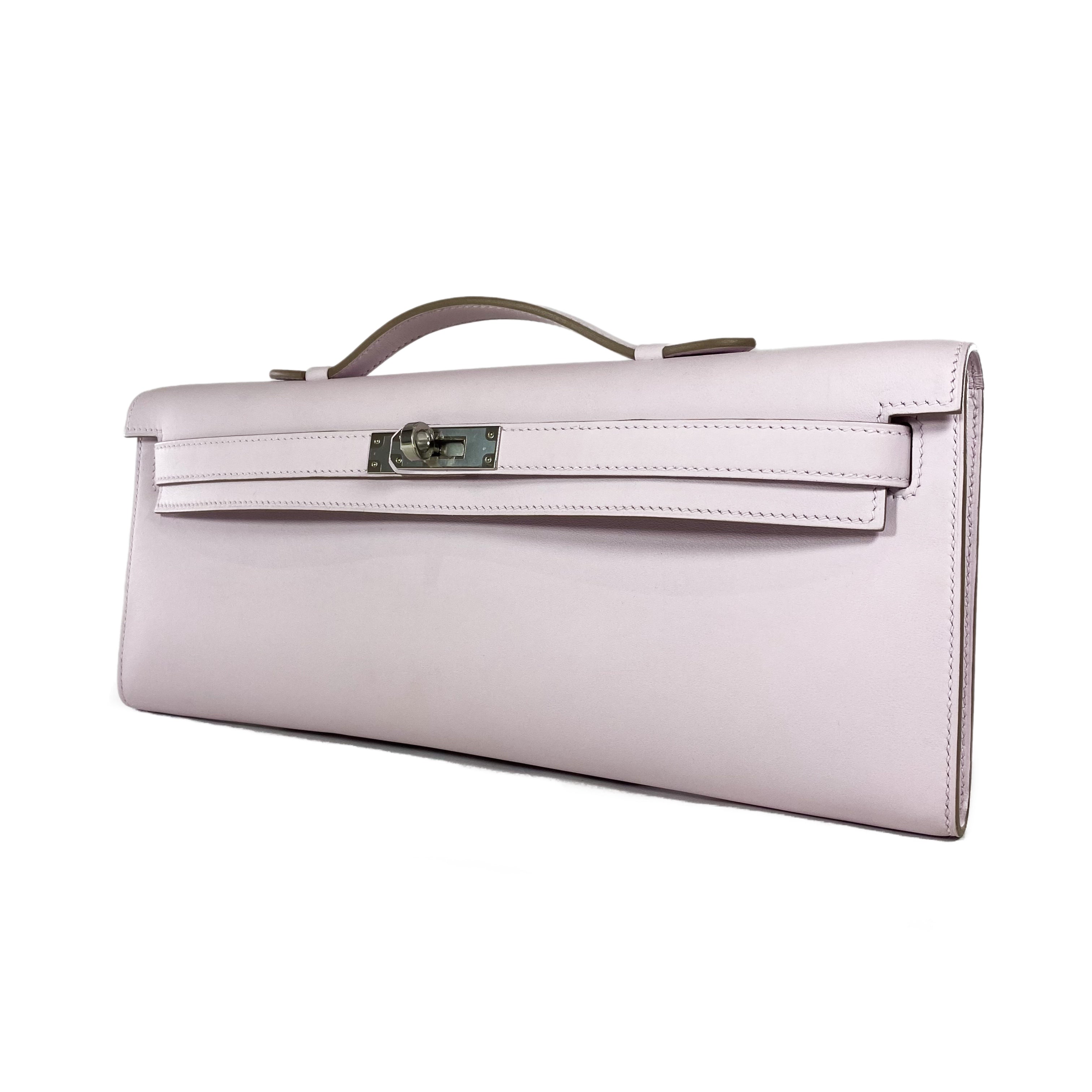 Hermes Kelly Cut Mauve Pale Swift Palladium Hardware