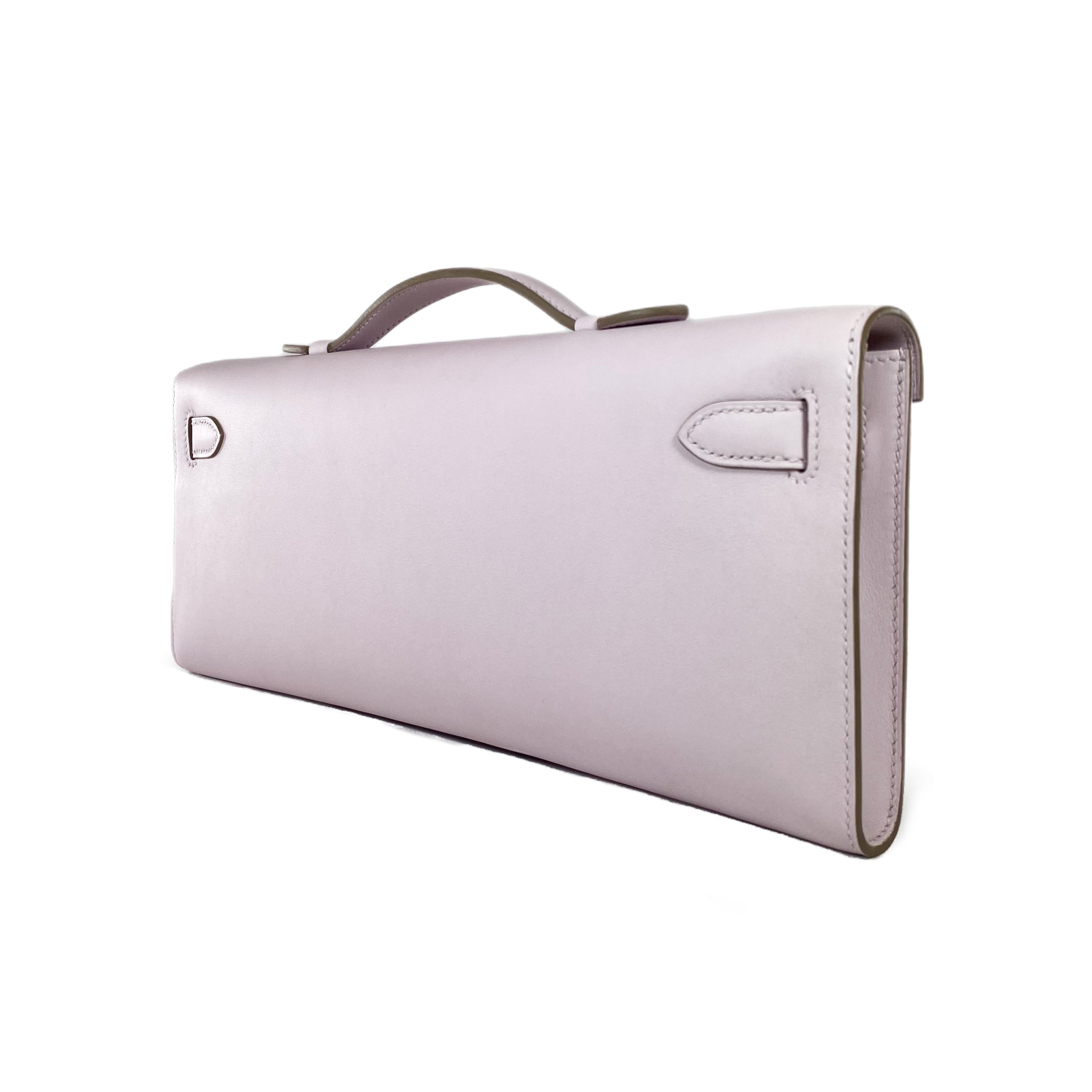 Hermes Kelly Cut Mauve Pale Swift Palladium Hardware