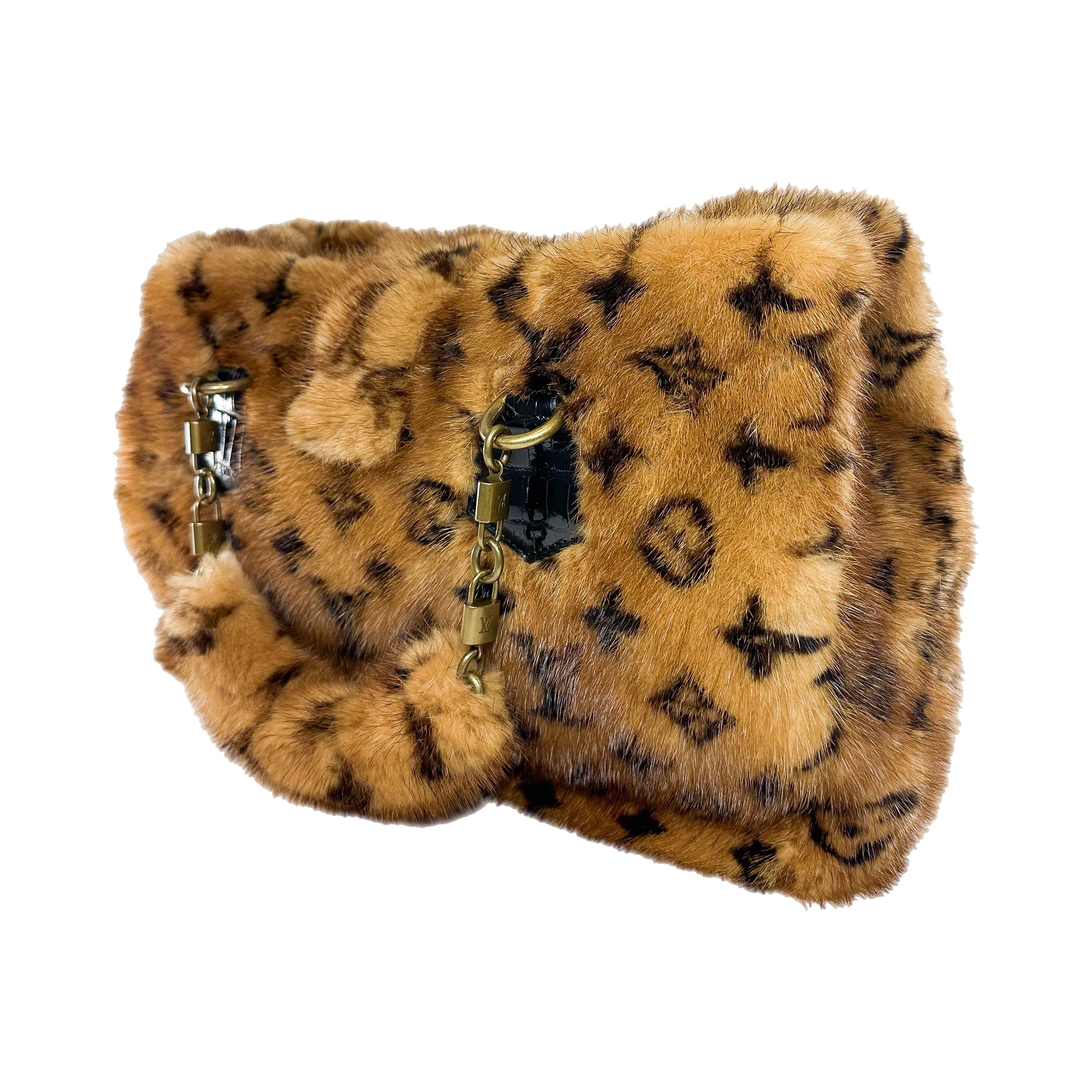 Louis Vuitton ヒョウ柄ファー Louis Vuitton Leopard Mink Fur East West | First State Auctions