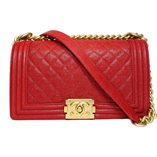 Chanel Red Boy Bag
