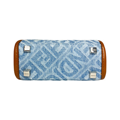 Fendi Denim Mini Sunshine Shopper Tote