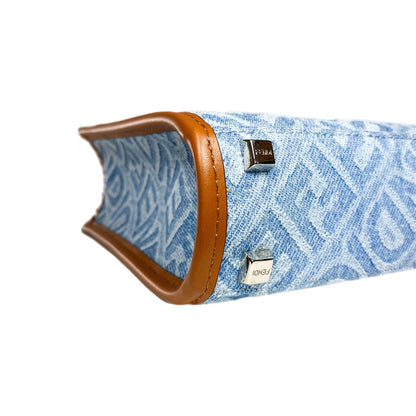 Fendi Denim Mini Sunshine Shopper Tote