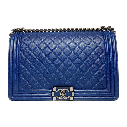 Chanel Navy Boy Bag