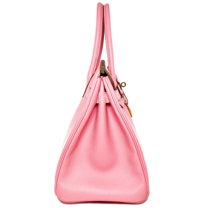 Hermes Birkin 30 Rose Confetti Epsom Gold Hardware