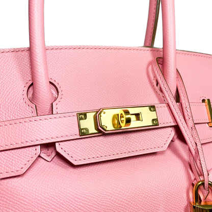 Hermes Birkin 30 Rose Confetti Epsom Gold Hardware