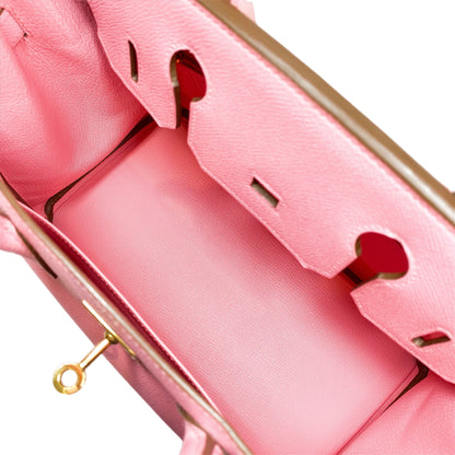Hermes Birkin 30 Rose Confetti Epsom Gold Hardware