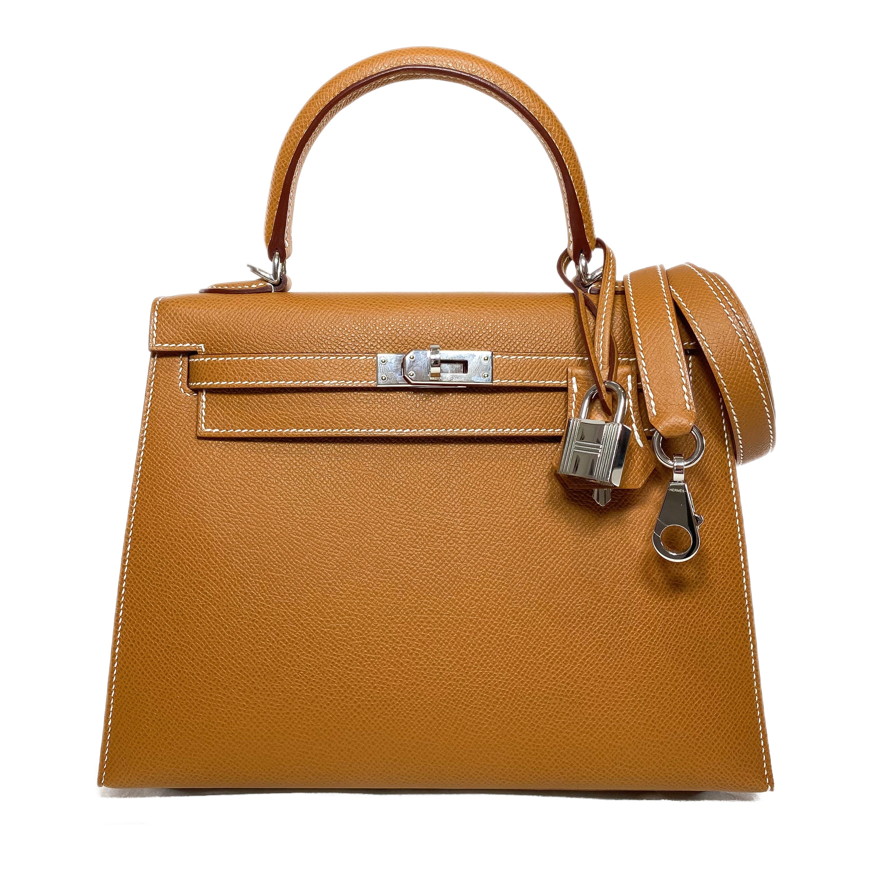 Hermes Kelly 25 Gold Epsom Palladium Hardware