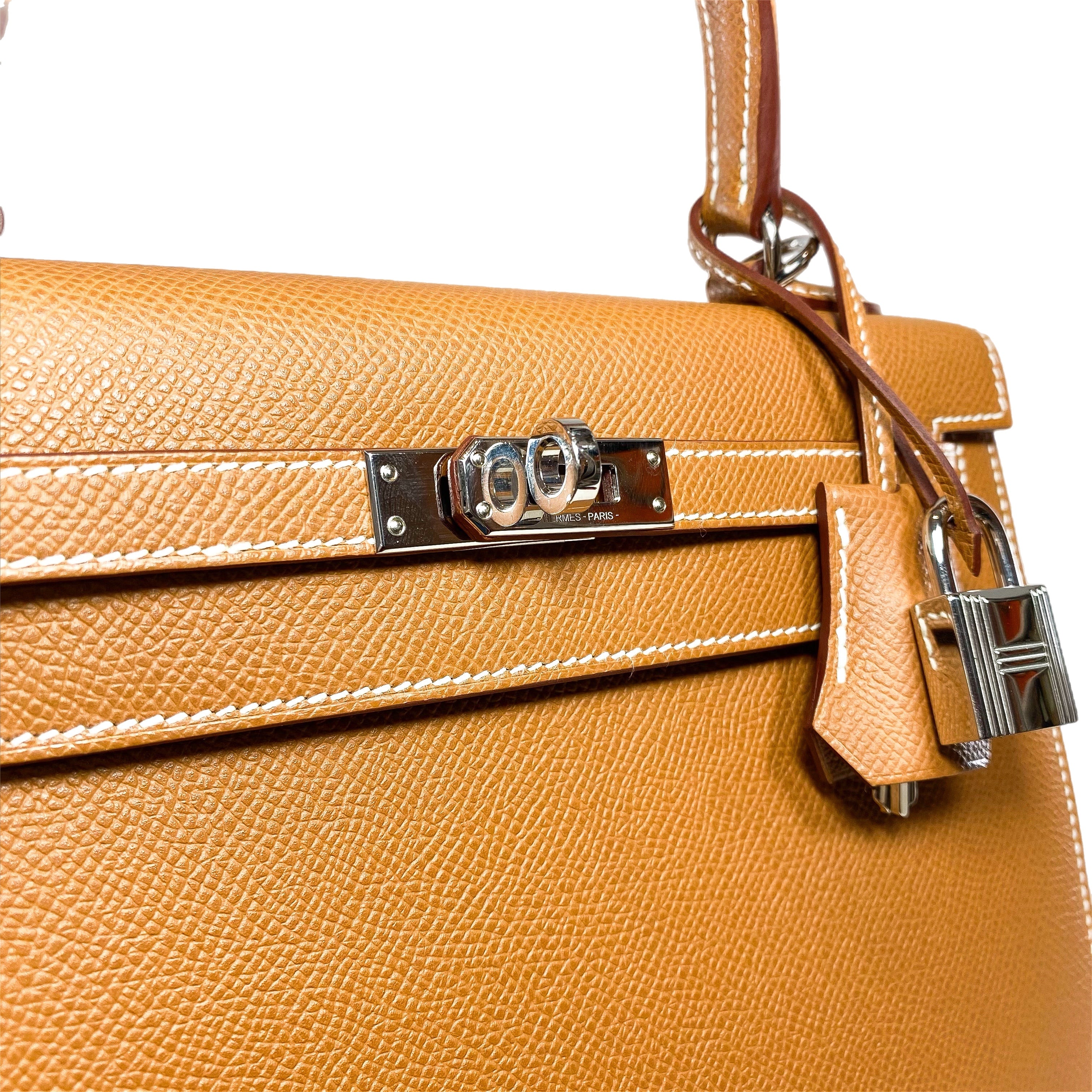 Hermes Kelly 25 Gold Epsom Palladium Hardware