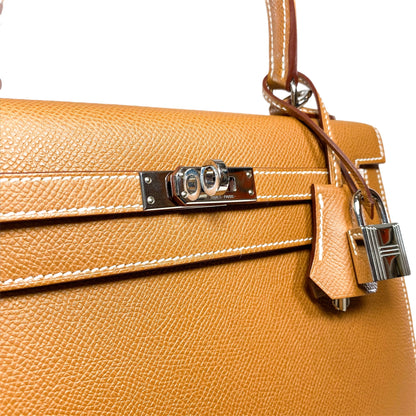 Hermes Kelly 25 Gold Epsom Palladium Hardware
