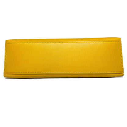Hermes Kelly Pochette Jaune Ambre Swift Gold Hardware