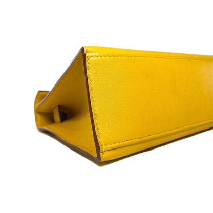 Hermes Kelly Pochette Jaune Ambre Swift Gold Hardware