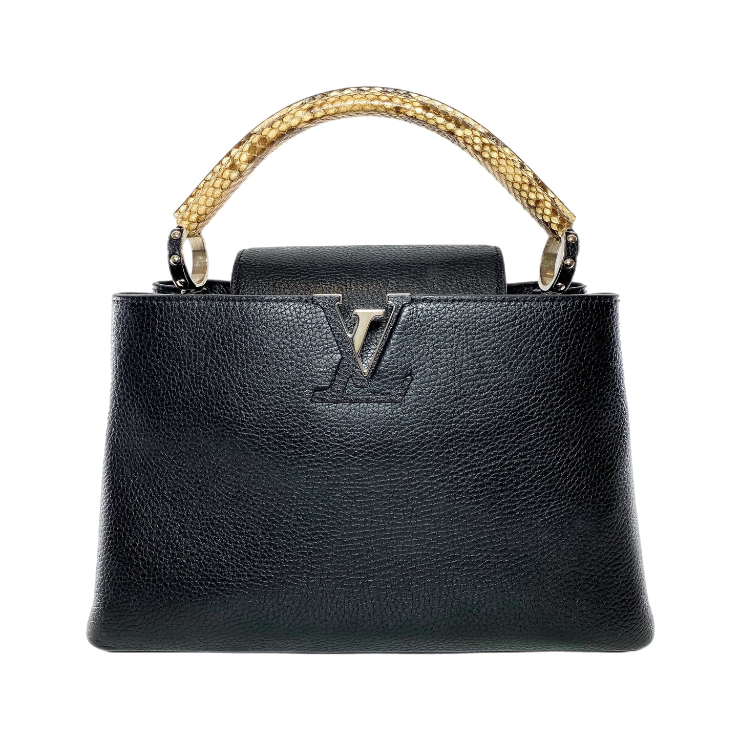 Louis Vuitton Black Python Capucines