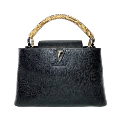 Louis Vuitton Black Python Capucines