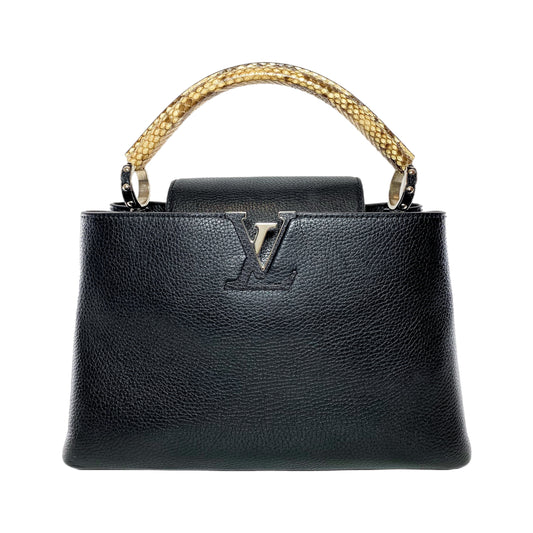 Louis Vuitton Black Python Capucines