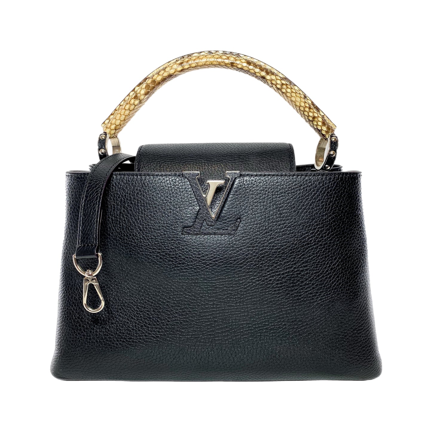 Louis Vuitton Black Python Capucines