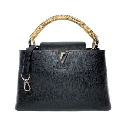 Louis Vuitton Black Python Capucines