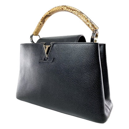 Louis Vuitton Black Python Capucines