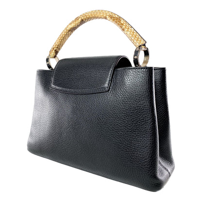Louis Vuitton Black Python Capucines