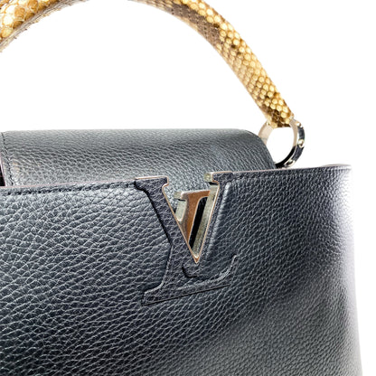 Louis Vuitton Black Python Capucines