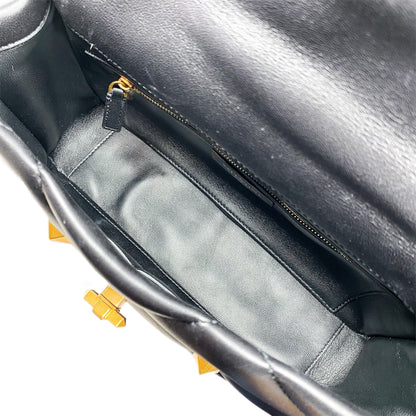 Valentino Large Black Roman Stud Flap Bag