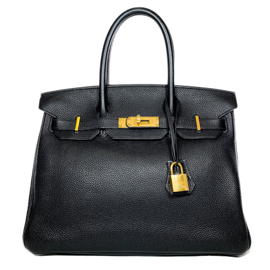 Hermes Birkin 30 Black Togo Gold Hardware