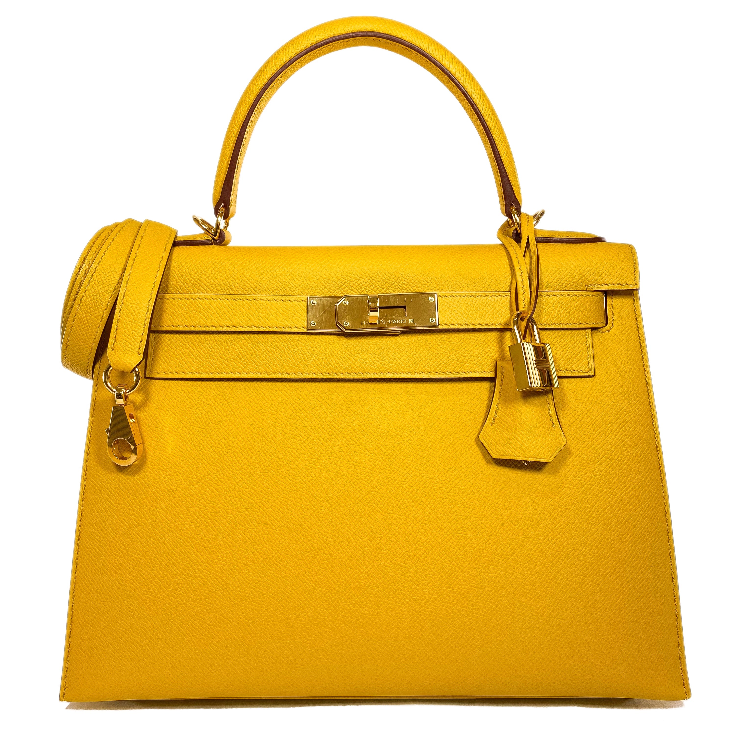Hermes Kelly 28 Jaune Ambre Epsom Gold Hardware – Consign of the