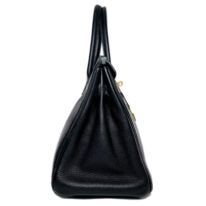 Hermes Birkin 30 Black Togo Gold Hardware
