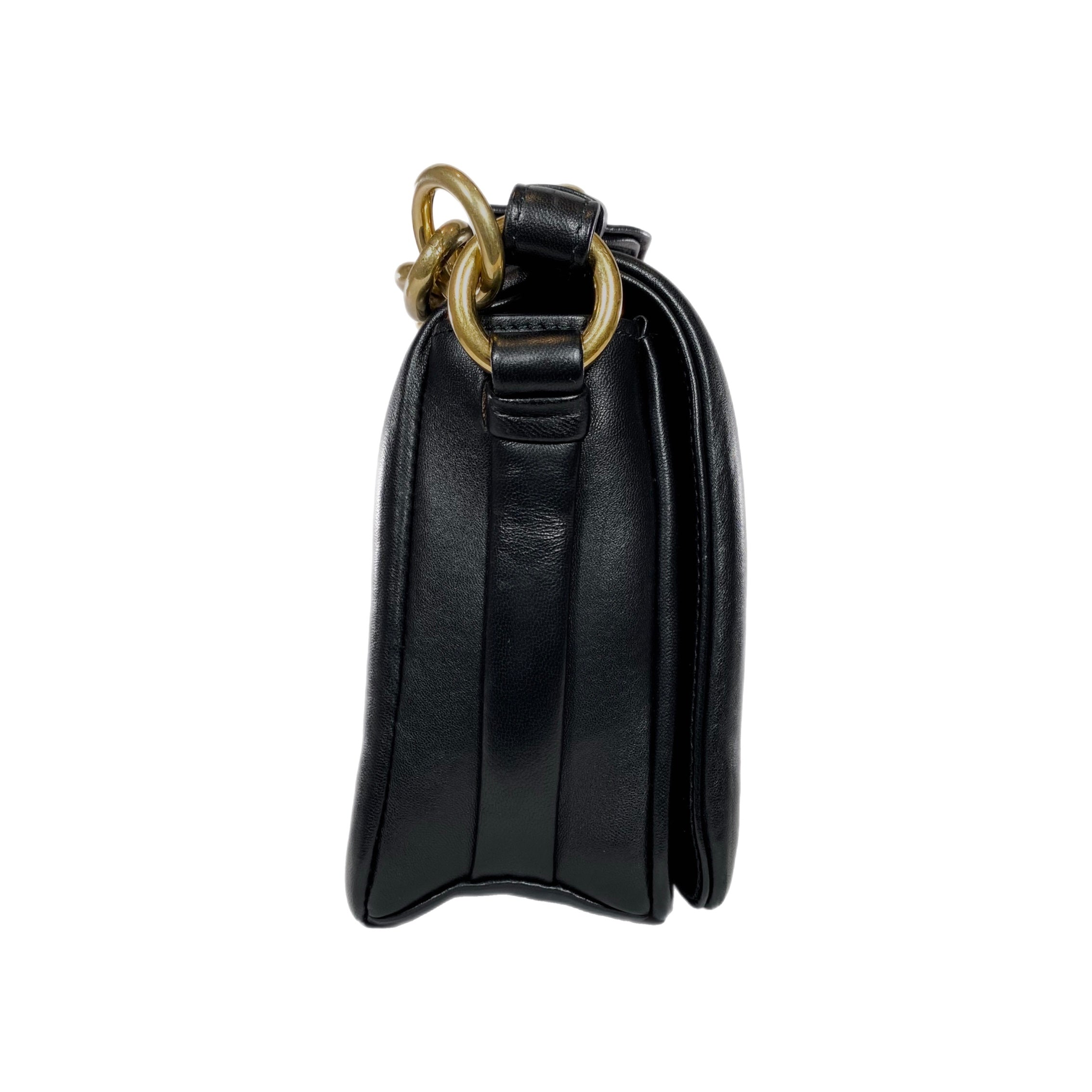 Miu Miu Black Matelasse Shoulder Bag with Chain