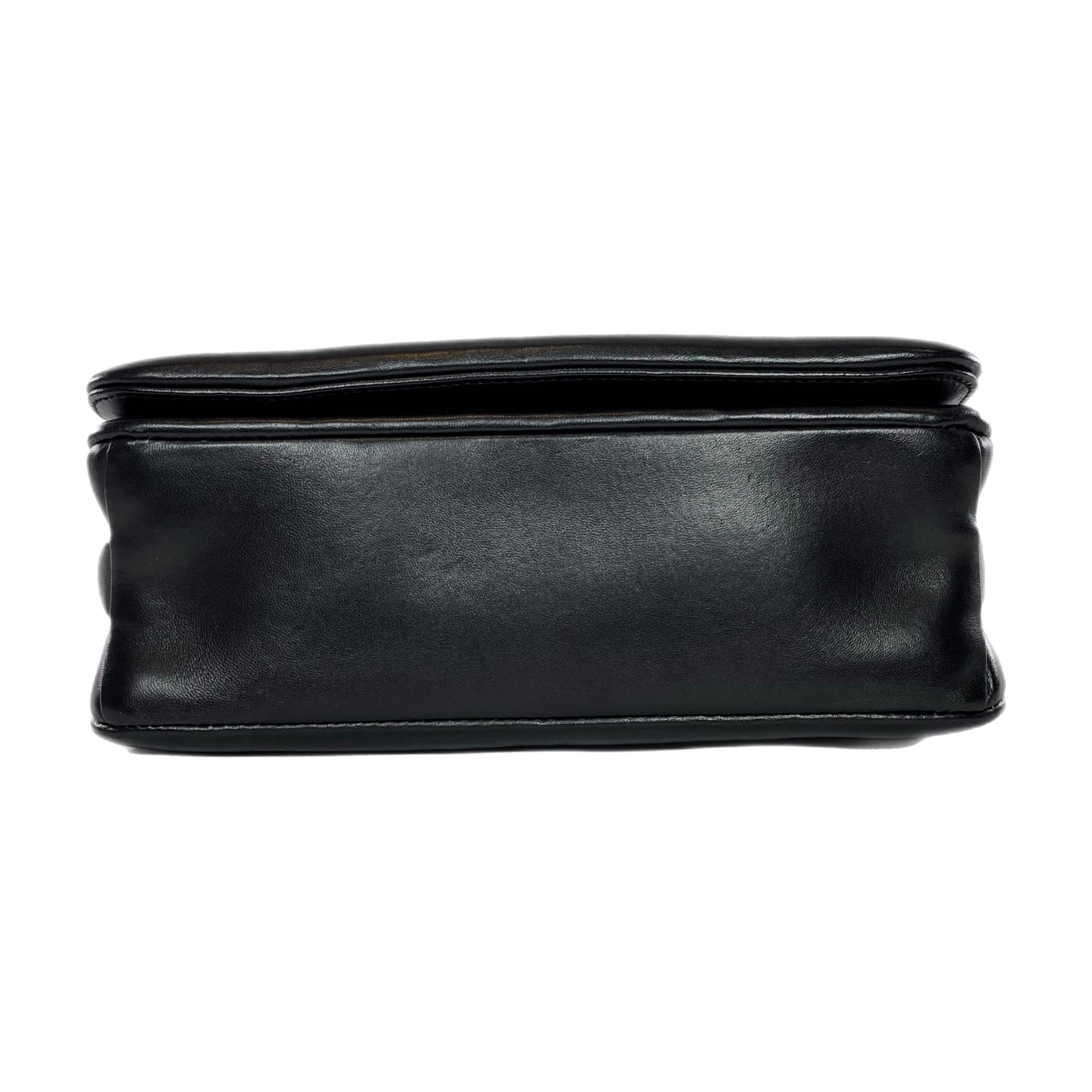 Miu Miu Black Matelasse Shoulder Bag with Chain