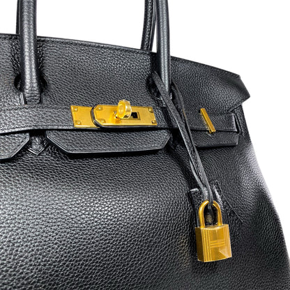 Hermes Birkin 30 Black Togo Gold Hardware