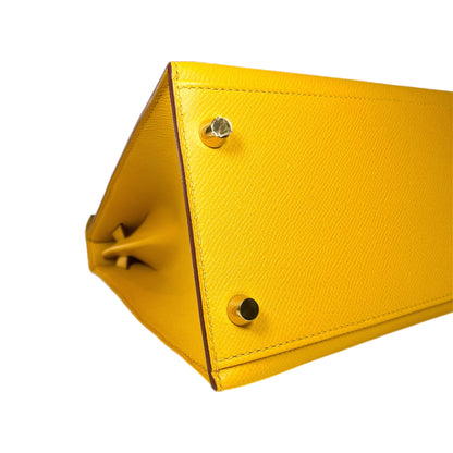 Hermes Kelly 28 Jaune Ambre Epsom Gold Hardware