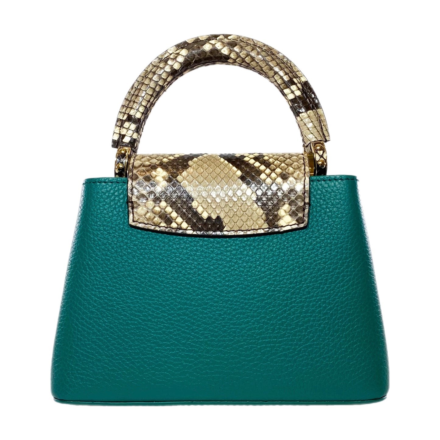 Louis Vuitton Emeraude Green Mini Python Capucines