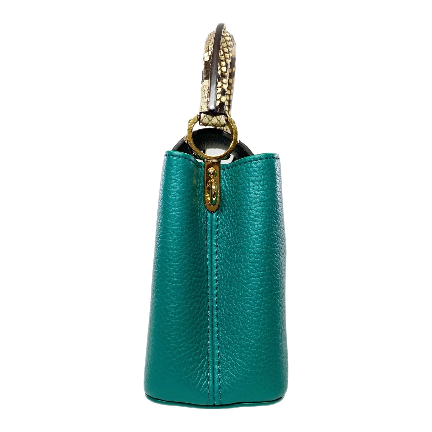 Louis Vuitton Emeraude Green Mini Python Capucines