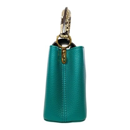Louis Vuitton Emeraude Green Mini Python Capucines