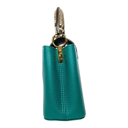 Louis Vuitton Emeraude Green Mini Python Capucines