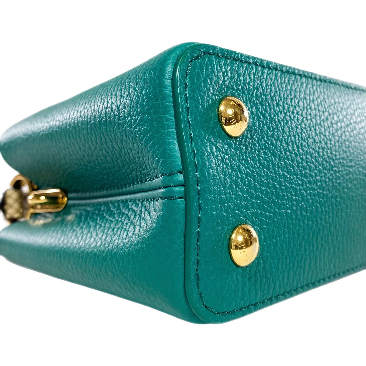 Louis Vuitton Emeraude Green Mini Python Capucines