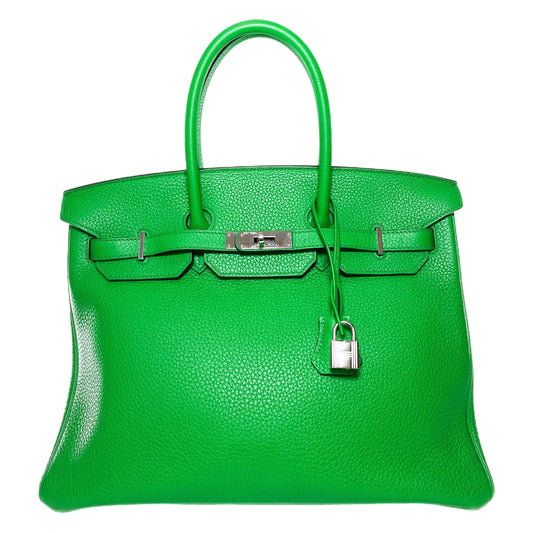 Hermes Birkin 35 Bamboo Togo Palladium Hardware