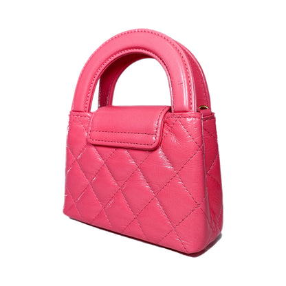 Chanel Hot Pink Mini Nano Kelly Top Handle