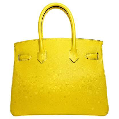 Hermes Birkin 30 Jaune de Naples Epsom Palladium Hardware